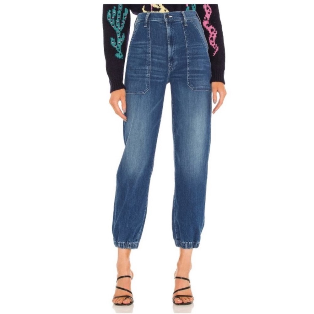 MOTHER Wrapper Patch Springy Ankle Jeans